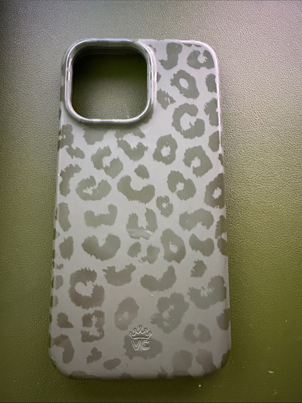 Leopard Print Soft Case for Cell Phone - Dark Green